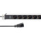 Блок розеток DIGITUS 19", 1U, 8xSchuko, 16А, без выключателя, 2м (DN-95428)