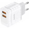 Зарядное устройство FONENG EU57 2xUSB-A 12W Fast Charger White
