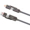 Кабель XO NB275 4-in-1 Type-C/USB-A to Type-C/Lightning 1м Gray