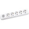Розетковий блок із заземленням PANASONIC X-Tendia Gray, 5 розеток (WLTA04502GR-UA)