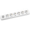 Розеточный блок с заземлением PANASONIC X-Tendia Gray, 6 розеток (WLTA04602GR-UA)