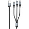 Кабель HOCO X102 Fresh 3-in-1 USB-A to Type-C/Lightning/Micro-USB 1м Black