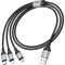 Кабель HOCO X102 Fresh 3-in-1 USB-A to Type-C/Lightning/Micro-USB 1м Black