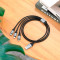 Кабель HOCO X102 Fresh 3-in-1 USB-A to Type-C/Lightning/Micro-USB 1м Black