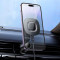 Автотримач з бездротовою зарядкою HOCO HW30 Crown Magnetic Wireless Charging Car Holder Air Outlet Black Metal Gray