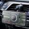 Автотримач з бездротовою зарядкою HOCO HW30 Crown Magnetic Wireless Charging Car Holder Air Outlet Black Metal Gray