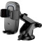 Автотримач з бездротовою зарядкою HOCO HW32 Crown Push-Type Wireless Charging Car Holder Center Console Black Metal Gray