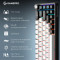 Клавиатура беспроводная GAMEPRO Asgard Valhalla MK210B PRO QLAB Orange Switch Black