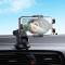 Автотримач з бездротовою зарядкою HOCO HW34 Blue Whale 3-axis Linkage Wireless Fast Charging Car Holder Center Console Black