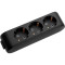 Розетковий блок PANASONIC X-Tendia Black, 3 розетки (WLTB04302BL-UA)
