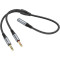 Кабель HOCO UPA21 2-in-1 3.5 Headset Audio Adapter Cable Female to Dual Male mini-jack 3.5mm (F) - 2xmini-jack 3.5mm (M) Gray