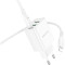 Зарядное устройство BOROFONE BA70A Quick 1xUSB-C, 2xUSB-A, PD20W, QC3.0 18W White w/Type-C to Lightning cable