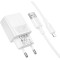 Зарядное устройство BOROFONE BAS71A Source 1xUSB-A, 2.1A White w/Lightning cable