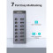 USB-хаб із вимикачами UGREEN CM481 USB-C to 7-Port USB3.0 Hub Gray (90307)