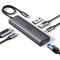 Порт-реплікатор UGREEN CM512 6-in-1 USB-C to HDMI + 2xUSB 3.2 + USB-C 3.2 + RJ45 + PD Gray (45000)