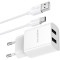 Зарядное устройство BOROFONE BA53A Powerway 2xUSB-A, 2.1A White w/Type-C cable
