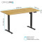 Компьютерный стол с электрорегулировкой высоты OFFICEPRO ODE1470LWW Light Wood/White