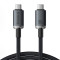 Кабель BASEUS Crystal Shine USB3.2 Full-Featured Fast Charging Data Cable USB-C to USB-C 100W 1.5м Black (P10318204111-00)