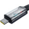Кабель BASEUS Crystal Shine USB3.2 Full-Featured Fast Charging Data Cable USB-C to USB-C 100W 1.5м Black (P10318204111-00)