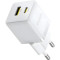 Зарядний пристрій BASEUS Palm Fast Charger C+U 20W EU White w/Type-C cable (P10111608213-01)