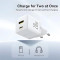 Зарядний пристрій BASEUS Palm Fast Charger C+U 20W EU White w/Type-C cable (P10111608213-01)