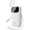 Повербанк BASEUS EnerFill FC31 QPow3 Digital Display with 2 Built-in Cables 22.5W 20000mAh Moon White (P10082107213-00)