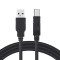 Кабель COLORWAY USB 2.0 AM to BM 3м Black (CW-CBUB073-BK)