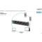 Блок розеток DIGITUS 10", 1U, 4xSchuko, 16А, без вимикача, 2м (DN-95418)