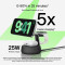 Бездротовий зарядний пристрій BELKIN UltraCharge Pro 3-in-1 Magnetic Charging Dock Qi2 25W Charcoal (WIZ040KQCH)