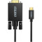 Кабель CHOETECH USB-C to VGA 1.8м Black (XCV-1801-BK)