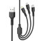 Кабель XO CB-23U3 3-in-1 USB-A to Micro-USB/Lightning/Type-C 1м Black