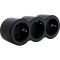 Мережевий розгалужувач LEGRAND Standard 3x2K+3 Black, 3 розетки (694519)