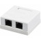 Розетка настінна KINGDA 2xRJ-45 Cat.6 UTP White (KD-WP6035-C6)
