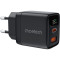Зарядний пристрій CHOETECH PD6052 PD35W 1xUSB-A, 1xUSB-C PD3.0, QC3.0 Wall Charger Black