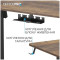 Компьютерный стол с электрорегулировкой высоты OFFICEPRO ODE1670DW Dark Wood/Black