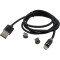 Кабель PATRON USB2.0 3-in-1 AM to Lightning + MicroUSB + USB-C 1м (PN-MAGN-3IN1)