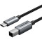 Кабель CABLETIME USB2.0 AM/BM 2м Black (CA16L)