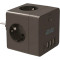 Мережевий фільтр-розетка 2E 2E-AD431BK Black, 4 розетки, 1xUSB-C, 3xUSB
