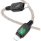 Кабель HOCO U124 Type-C-Lighting 27W 1.2м Black/Gray
