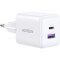 Зарядное устройство UGREEN X516 GaN 30W 1xUSB-C, 1xUSB-A PD3.0, QC4.0 Fast Charger White (65015)