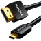 Кабель UGREEN HD127 Micro-HDMI/HDMI v2.0 2м Black (30103)