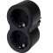 Мережевий розгалужувач LEGRAND Standard 2x2K+3 Black, 2 розетки (694517)