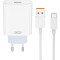 Зарядний пристрій XO L128U 1xUSB-A, QC 3,0, PD, 120W White w/Type-C cable (XO-L128U)