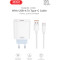 Зарядний пристрій XO L128U 1xUSB-A, QC 3,0, PD, 120W White w/Type-C cable (XO-L128U)