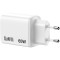 Зарядний пристрій VERBATIM Essentials GaN 65W 2xUSB-C, 1xUSB-A, PD3.0, QC3.0 White