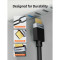 Кабель-удлинитель CABLETIME HDMI-HDMI HDMI v2.0 0.5м Black (CH25E)