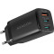 Зарядное устройство AXAGON 1xUSB-A, 2xUSB-C 65W QC4.0+PD3.0 PPS Black
