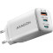 Зарядное устройство AXAGON 1xUSB-A, 2xUSB-C 65W QC4.0+PD3.0 PPS White
