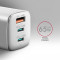 Зарядное устройство AXAGON 1xUSB-A, 2xUSB-C 65W QC4.0+PD3.0 PPS White