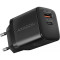 Зарядное устройство AXAGON 1xUSB QC3.0, 1xUSB-C PD20W Black